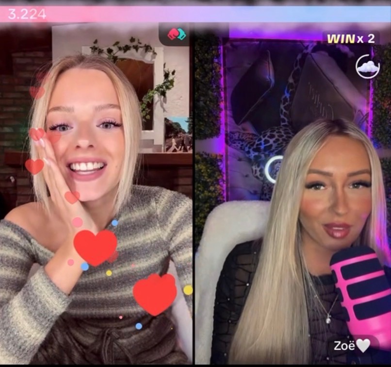 Zoë coacht live mee tijdens een TikTok LIVE battle