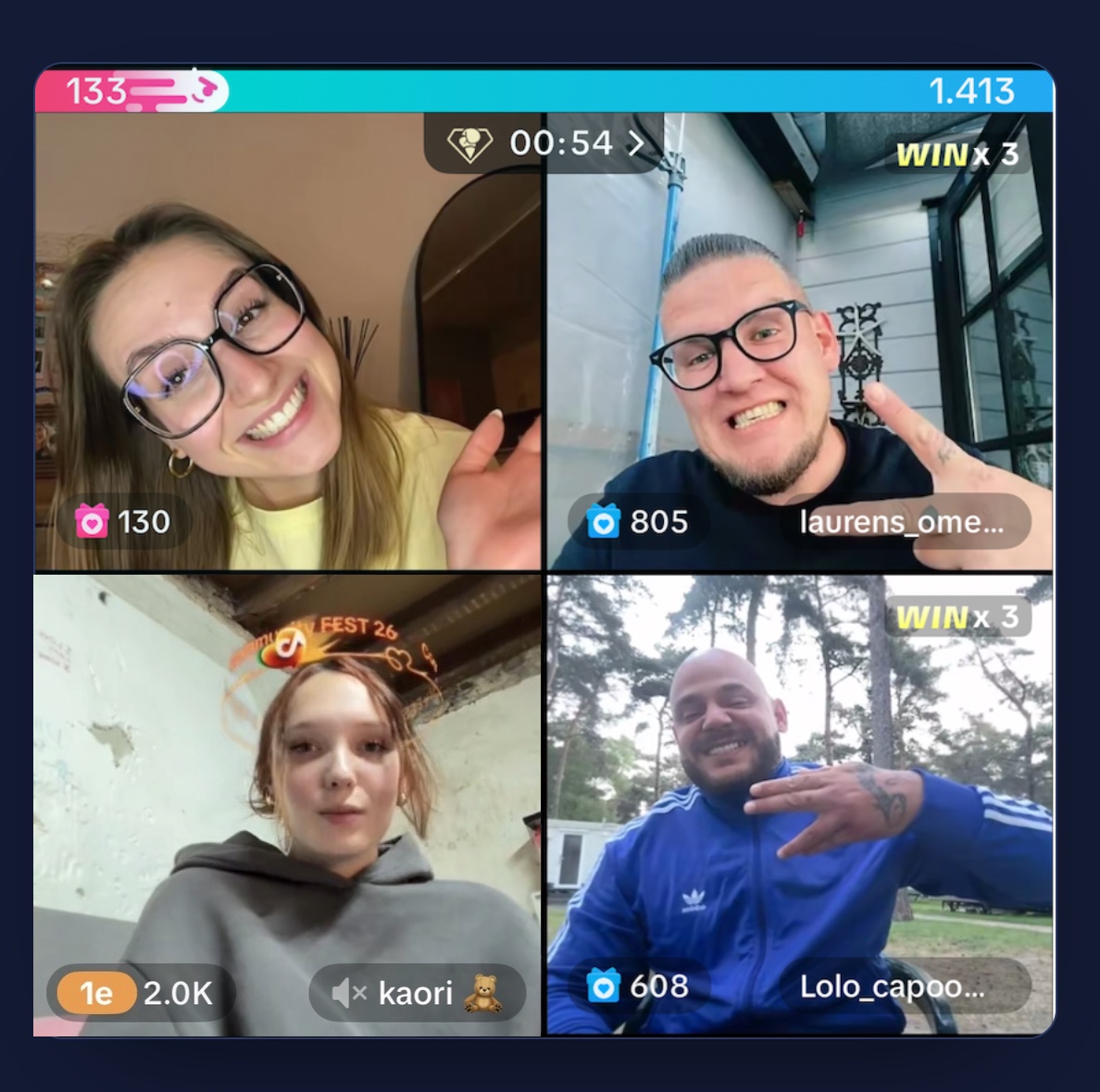 SPA-creators samen live in een TikTok LIVE battle